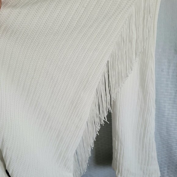 Fashion Nova Always Wining Fringe Pant Set - Size: 1X, Color: Ivory - Picture 12 of 12